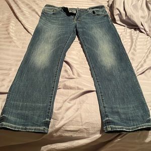 American Eagle flex straight blue jeans. 33x30.